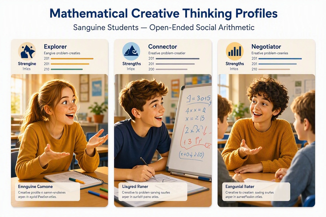MATHEMATICAL CREATIVE THINKING PROFILES OF SANGUINE STUDENTS IN SOLVING OPEN-ENDED SOCIAL ARITHMETIC PROBLEMS
