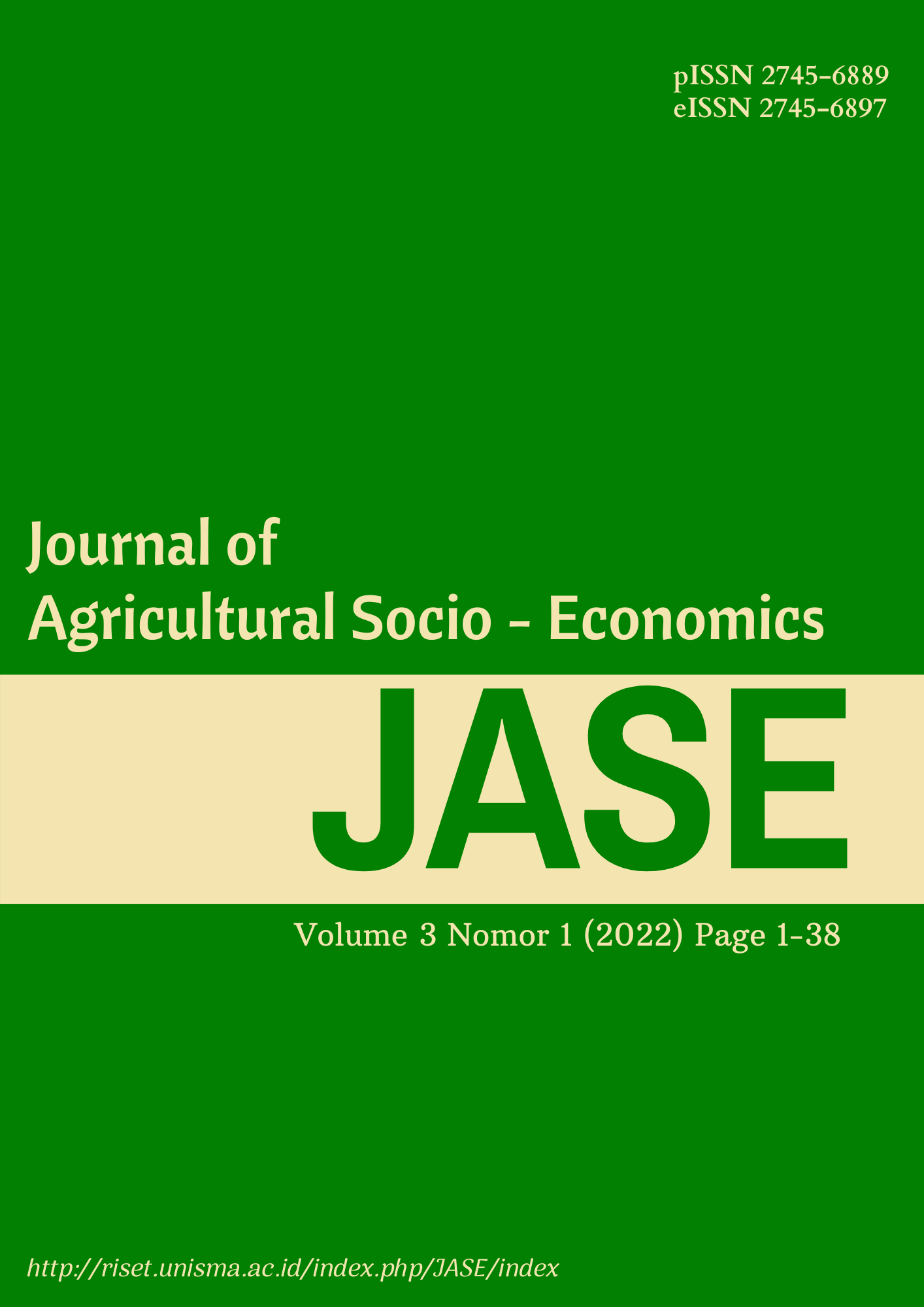 					View Vol. 3 No. 1 (2022): Journal of Agricultural Socio-Economics (JASE)
				